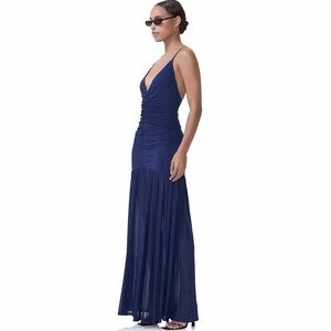 *NWT!* AFRM Harlow Rhinestone Bright Navy Maxi Dress